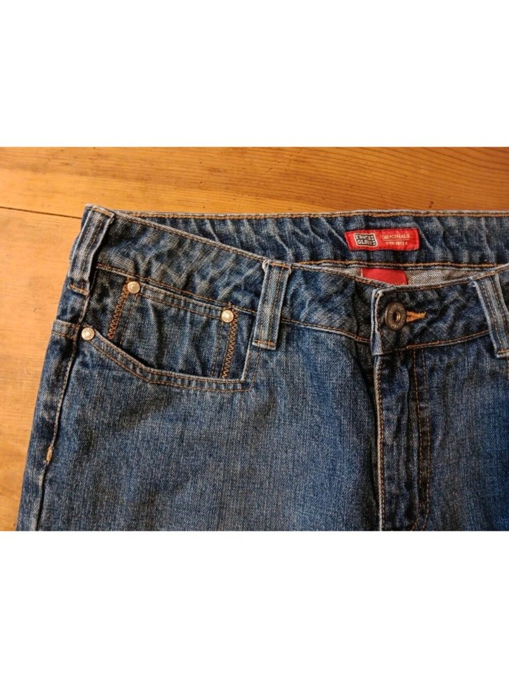 Vtg Faded Glory Capri Jeans Women Missy 10 Medium Wash Embroidery Pocket Cotton - Picture 4 of 8